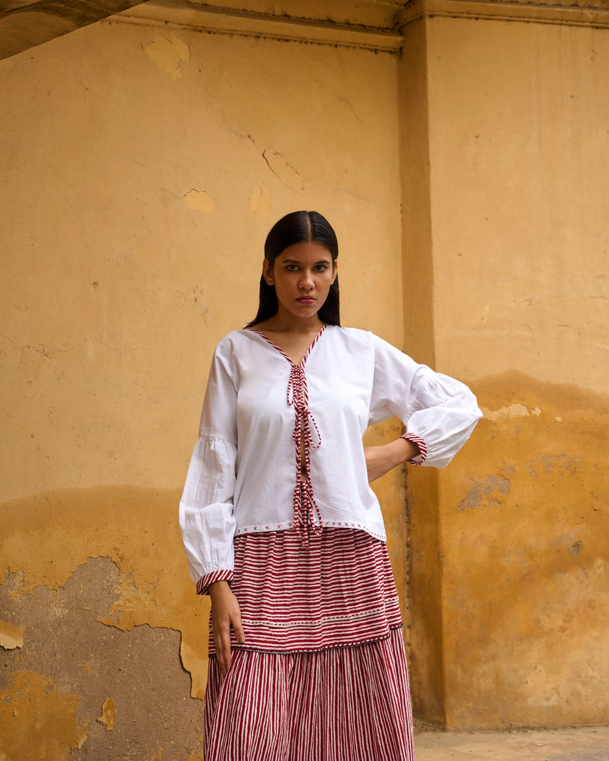 Crochet Flower Oversized Shirt