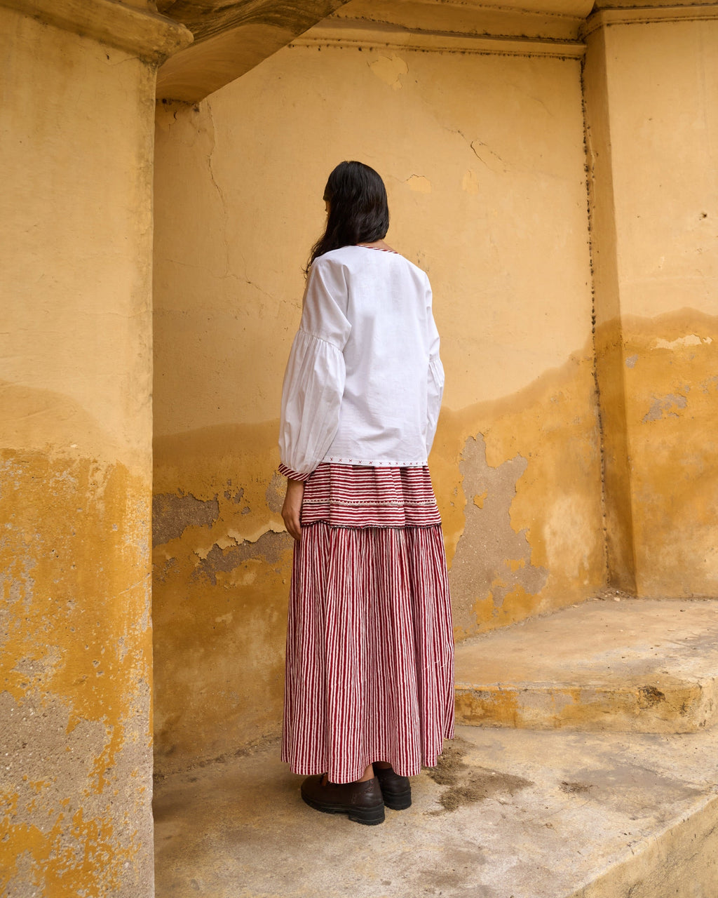 Crochet Flower Oversized Shirt