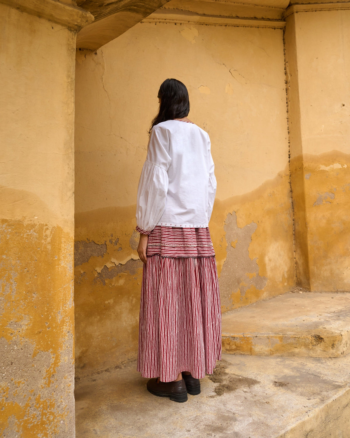 Crochet Flower Oversized Shirt
