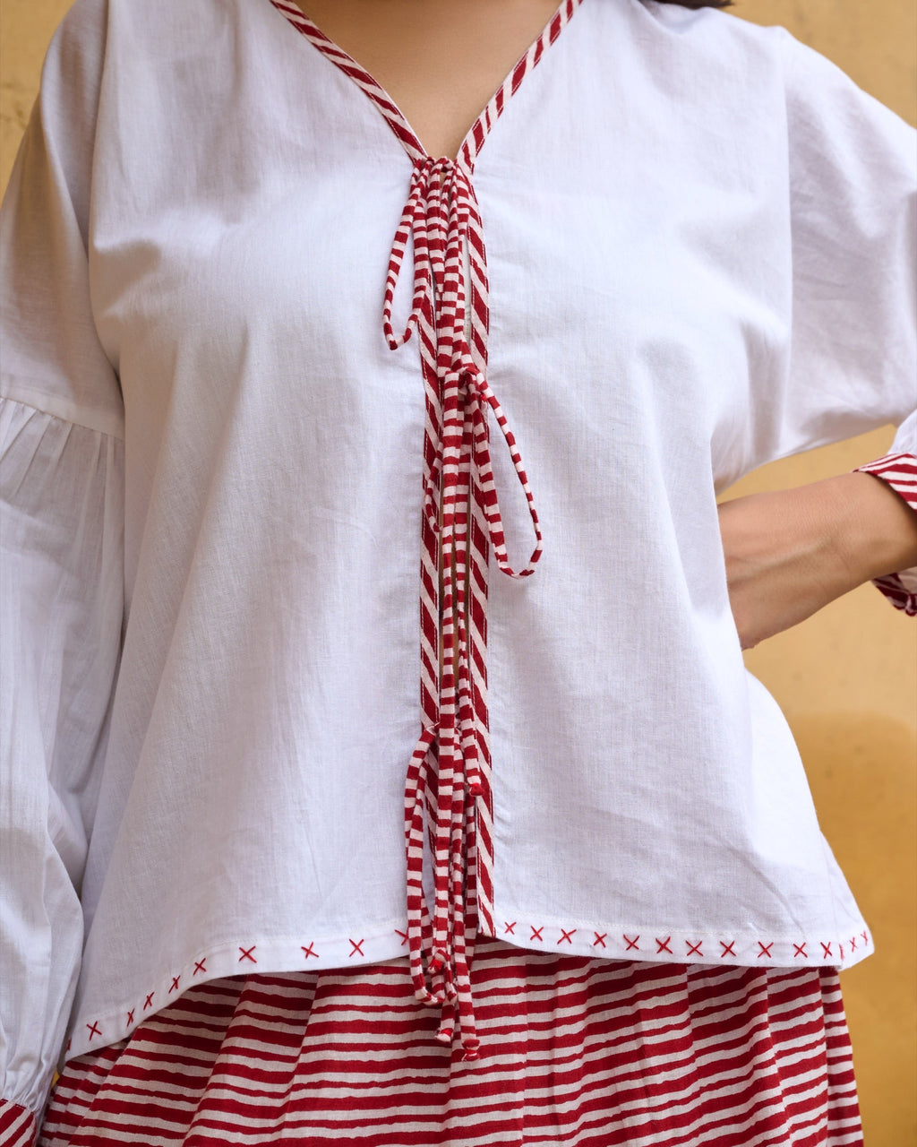 Crochet Flower Oversized Shirt