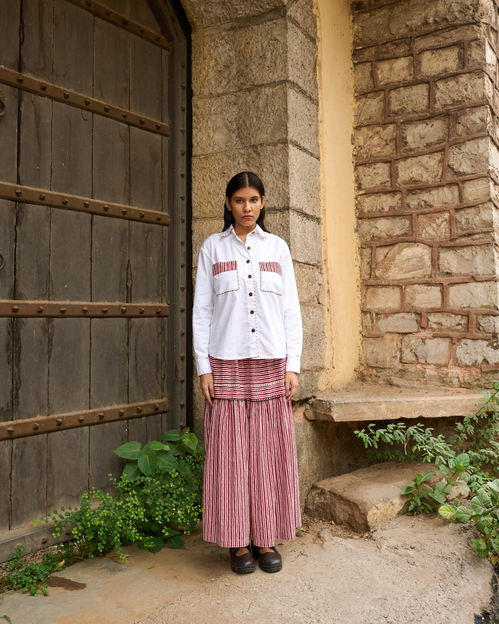 Leheriya Hand Embroidered Skirt