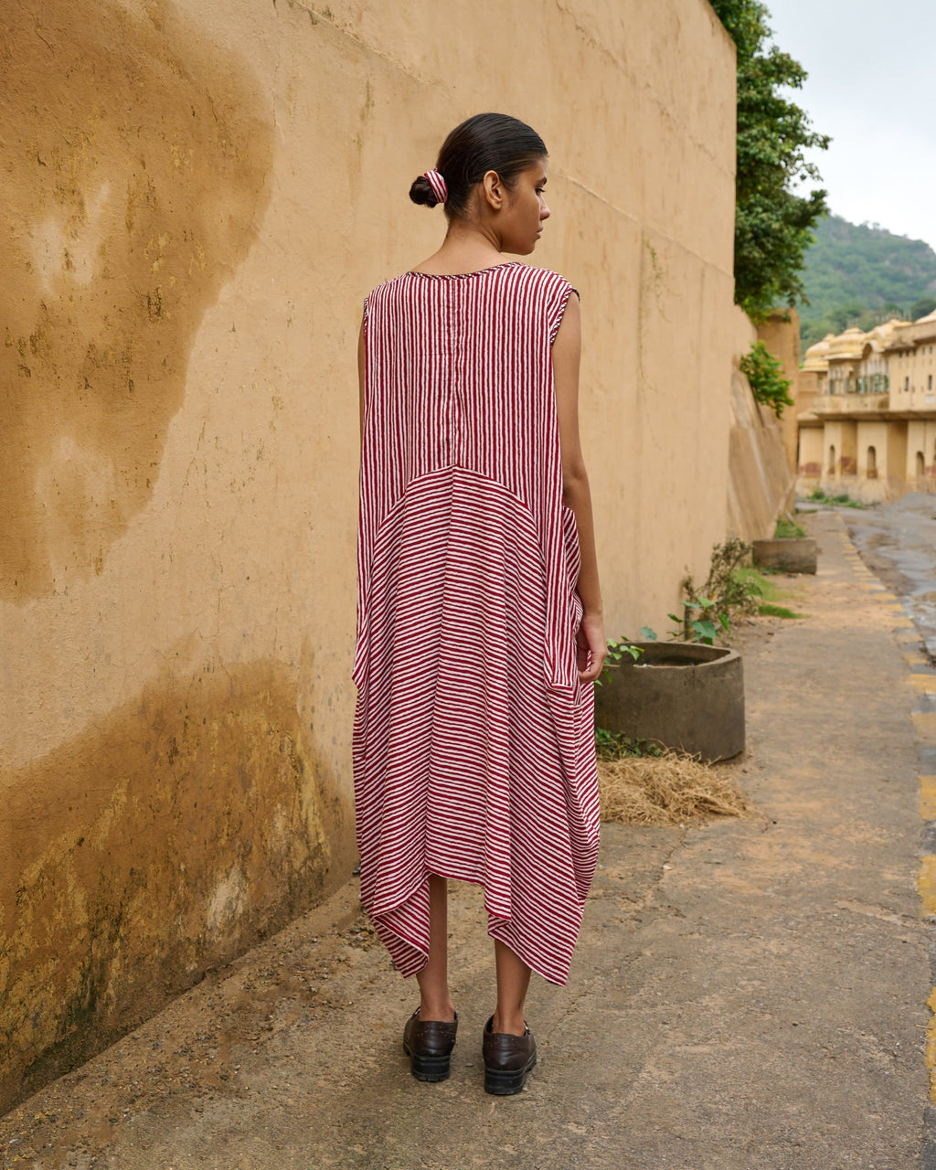 Leheriya Asymmetrical Hand Embroidered Dress