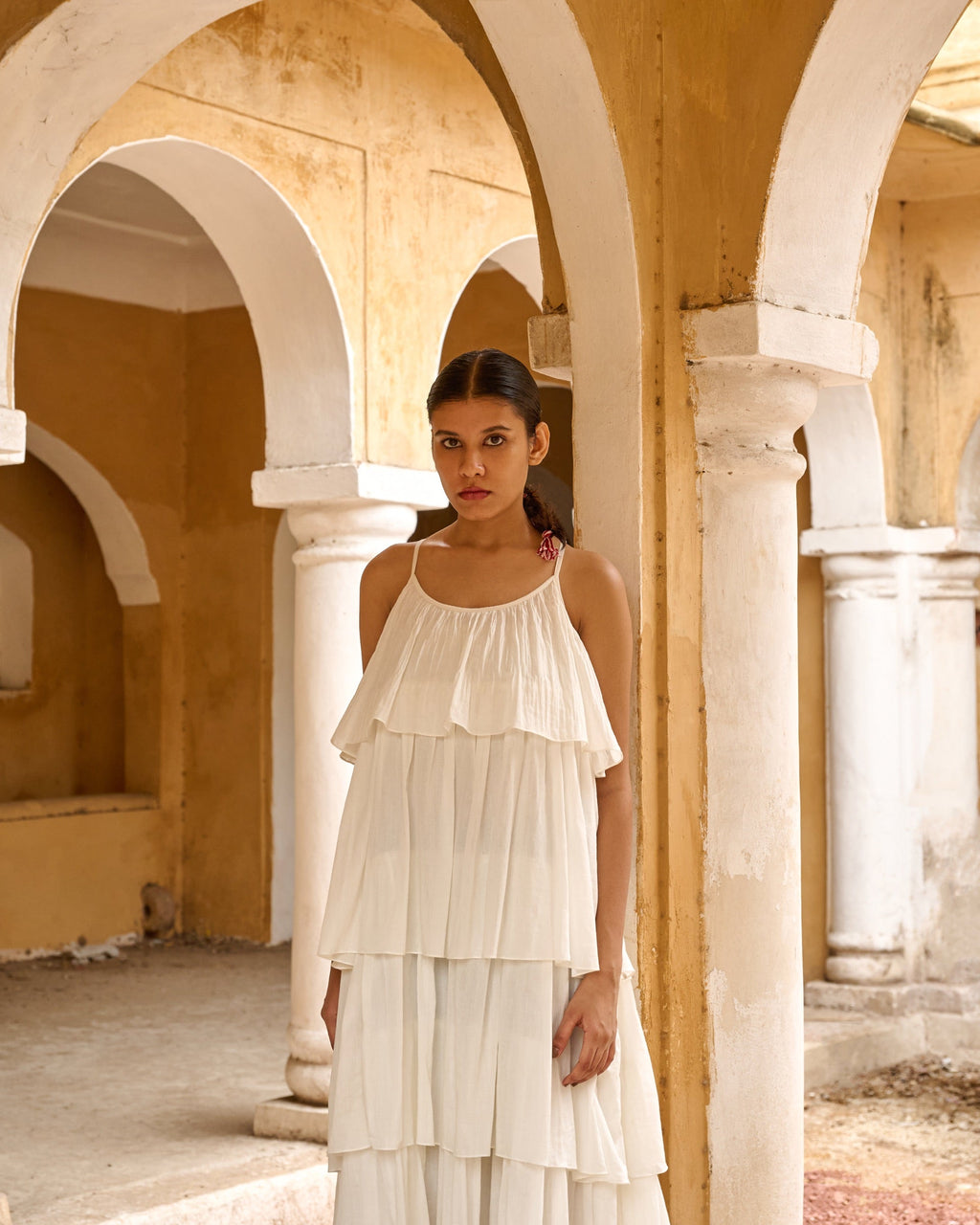 Waterfall Gathered Dress