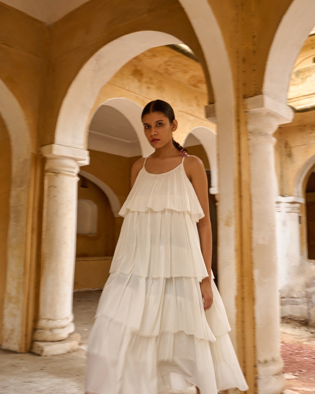 Waterfall Gathered Dress
