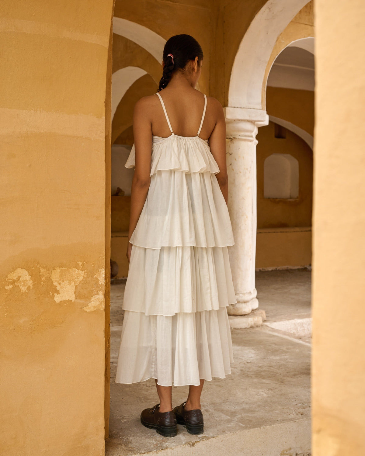 Waterfall Gathered Dress